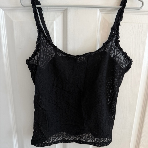 Wilfred Tops - Wilfred Black Lace Camisole Tank Top